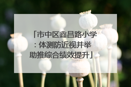 市中区鑫昌路小学：体测防近视并举 助推综合绩效提升